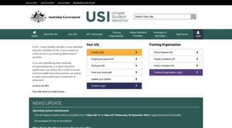 Home [portal.usi.gov.au].